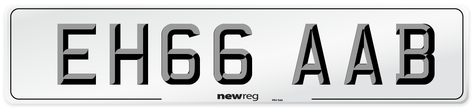 EH66 AAB Number Plate from New Reg